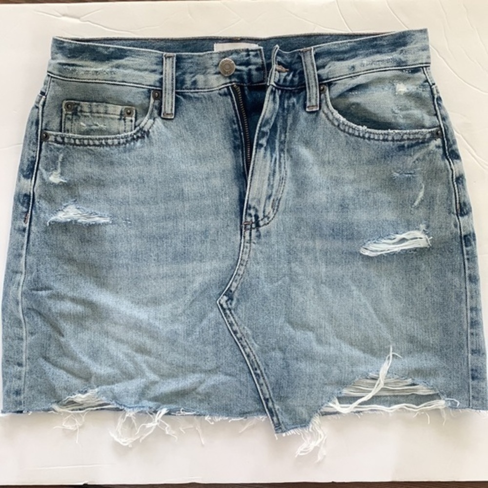 Pistola blue jean The Rumi distressed skirt - Picture 2 of 11